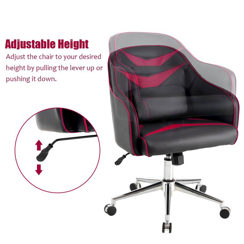 Costway Office Chair Task Desk Swivel Adjustable Height w/ Massage
