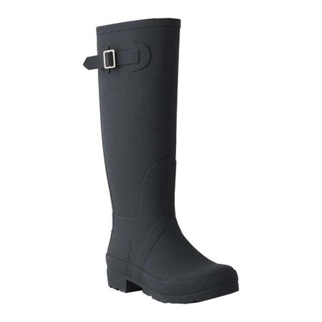 matte black rain boots womens