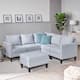 Zahra Sofa Sectional with Storage Ottoman by Christopher Knight Home - Light Grey