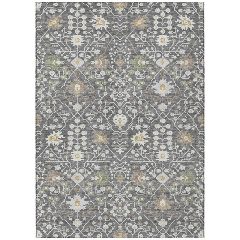 HomeRoots Oriental Traditional Rectangle Outdoor Rug