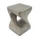 preview thumbnail 19 of 73, Christopher Knight Home - Aurelian Quenby MGO Lightweight Concrete Twist End Table with Wood-Grain Texture