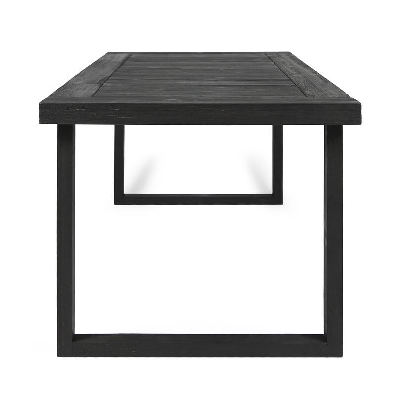 6 Piece Patio Furniture Set, Acacia Wood Outdoor Table and Chair Set with Rectangular Table, 4 Chairs and 1 Bench聽
