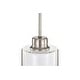 preview thumbnail 6 of 8, 1-Light Brushed Nickel Dual Shaded Mini Pendant Light with Clear Glass and White Glass - Brushed Nickel