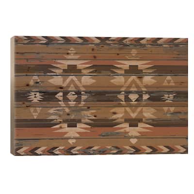 Sands Tribal Pattern on Wood Print On Wood by 5by5collective - Multi-Color