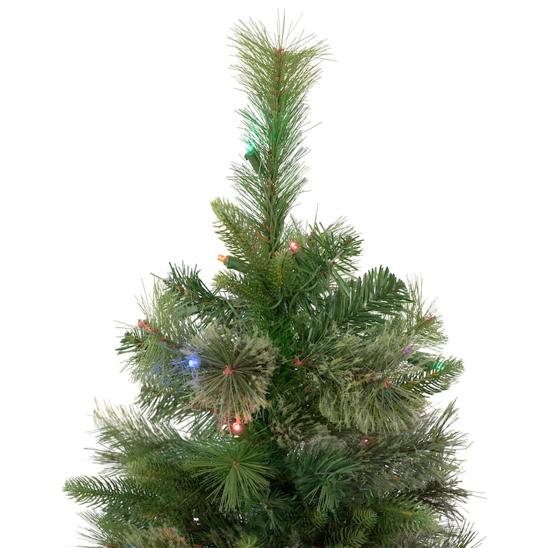 3' Kingston Cashmere Pine Full Artificial Christmas Tree, Multi LED - 3 Foot