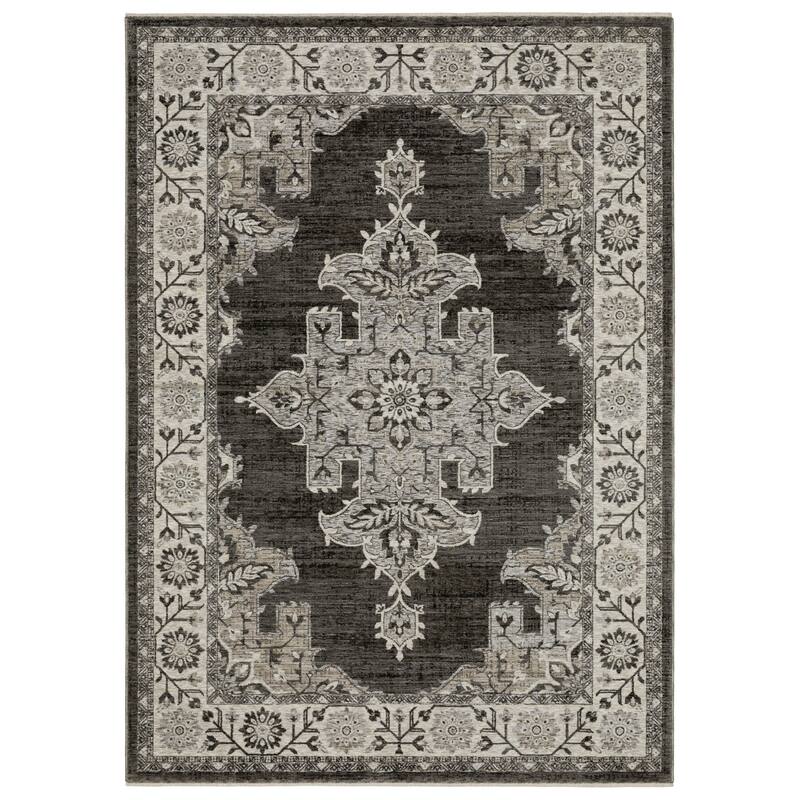 HomeRootsMedallion Traditional Rectangle Area Rug