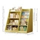 preview thumbnail 18 of 42, 4-Tier Kids Bookshelf with Storage Pockets,Toy Organizer Cabinet