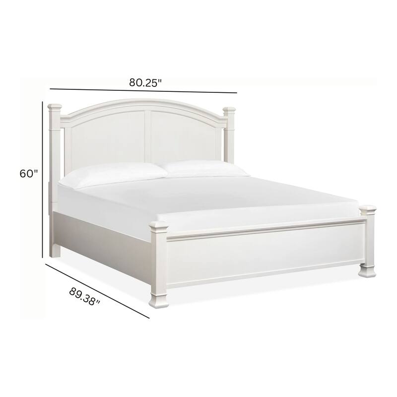 Magnussen Home Kingston Whisper White and Cerused Nutmeg Panel Bed