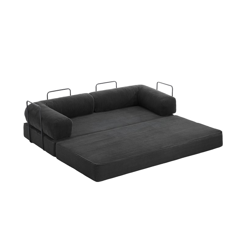 Oversized Corduroy Convertible Floor Sofa Bed Sleeper Couch