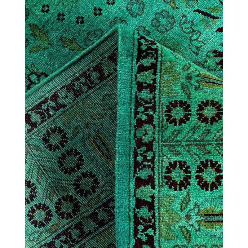 Contemporary Overdyed Wool Hand Knotted Runner - 3' 0" x 12' 4"