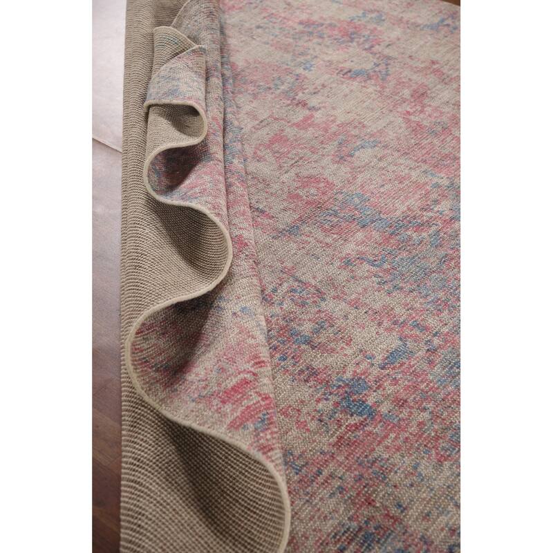 Abstract Modern Oriental Area Rug Handmade Wool Carpet - 7'9"x 9'8"