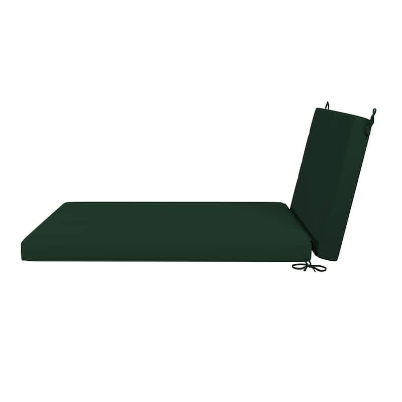 California Umbrella Outdoor Chaise Lounge Cushion, 24" x 78", Memory Foam, Sunbrella Fabric
