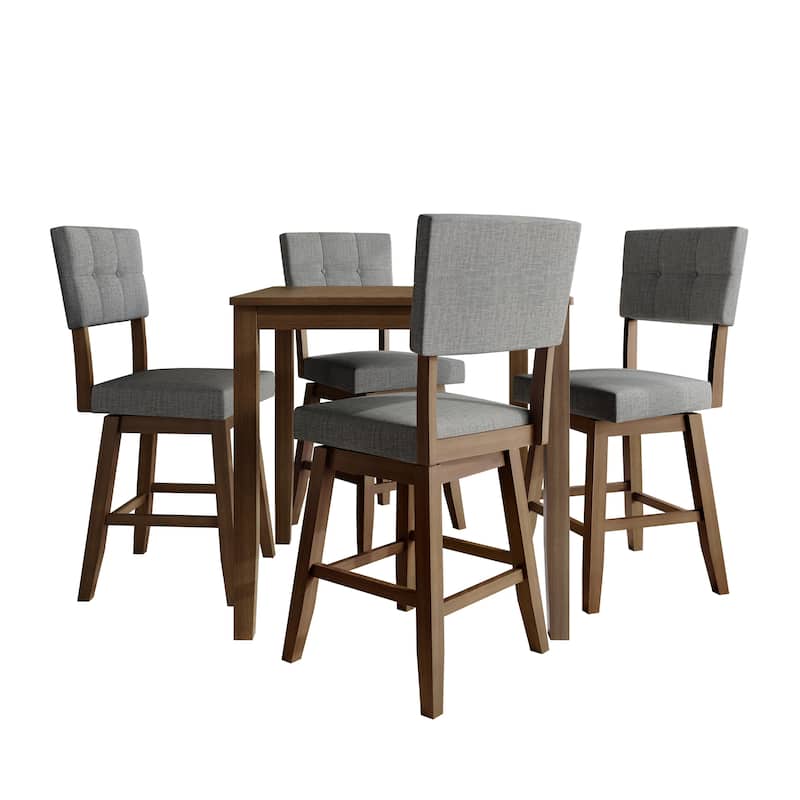 CraftPorch Modern Swivel Counter Dining Set - Grey