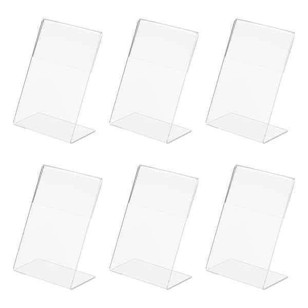 L Shape Price Tag Sign Holder Vertical Stand for Clothing Pack of 6