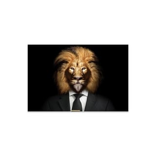 Man In The Form Of A Lion With Suit And Tie Horizontal Print On Acrylic ...