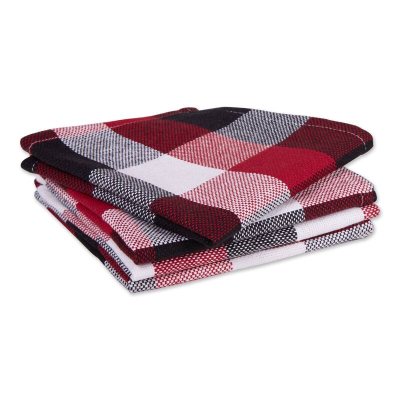DII Tri Color Check Dishcloth (Set of 4)