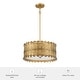 preview thumbnail 5 of 6, Hunter Valdaz Brushed Luxe Gold 3 Light Pendant - Modern & Contemporary - Kitchen, Dining Room, Bedroom, Office