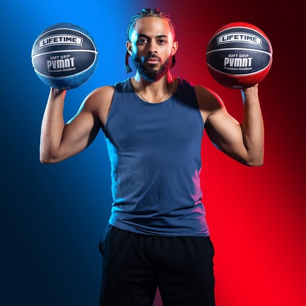 slide 2 of 20, Lifetime Soft Grip PVMNT Premium Outdoor Basketball, 29.5-Inch