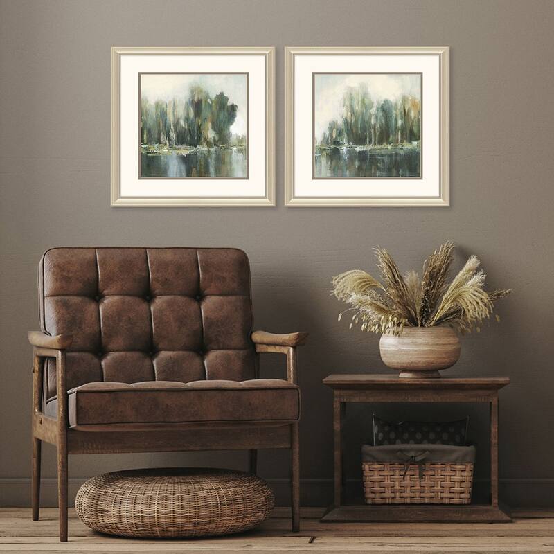 Textured Treeline S/2 Framed Art Under Glass
