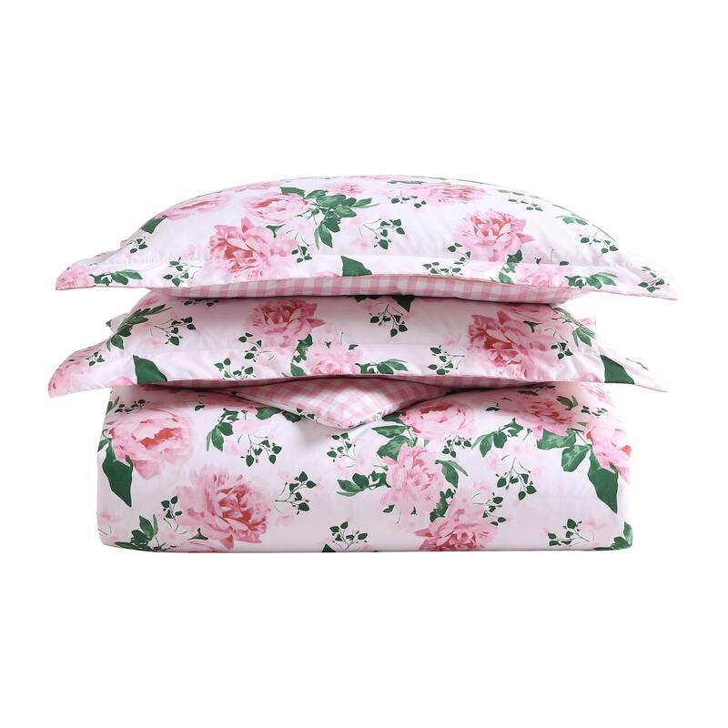 Betsey Johnson Blooming Roses Pink Duvet Cover Set