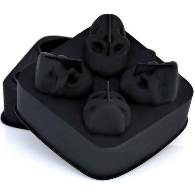 Spooky Halloween Ice Tray Molds - Tombstones & Skulls