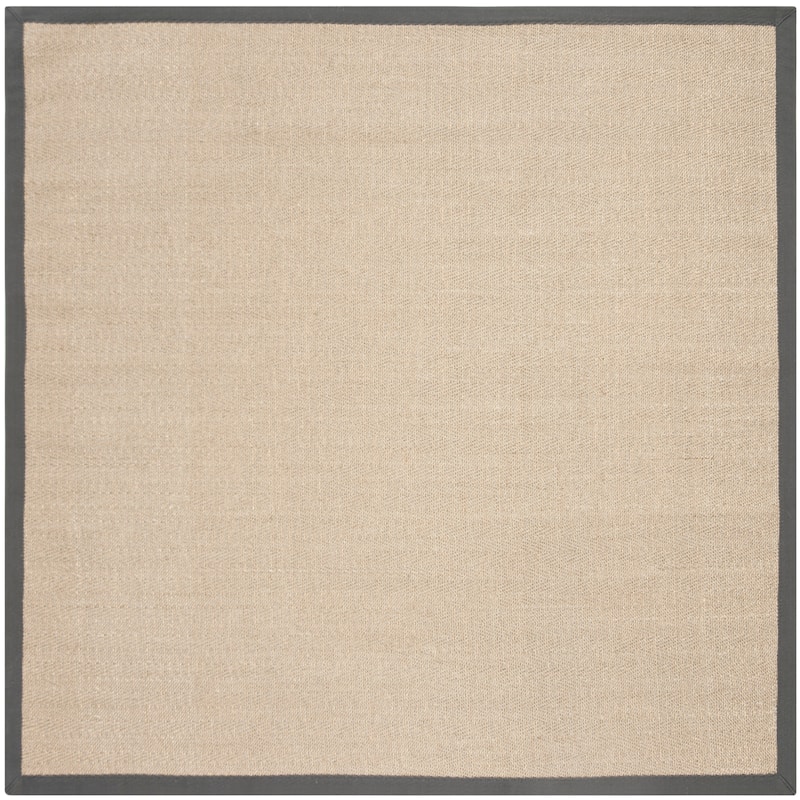 SAFAVIEH Natural Fiber Hasel Sisal Rug - 6' Square - Natural/Grey