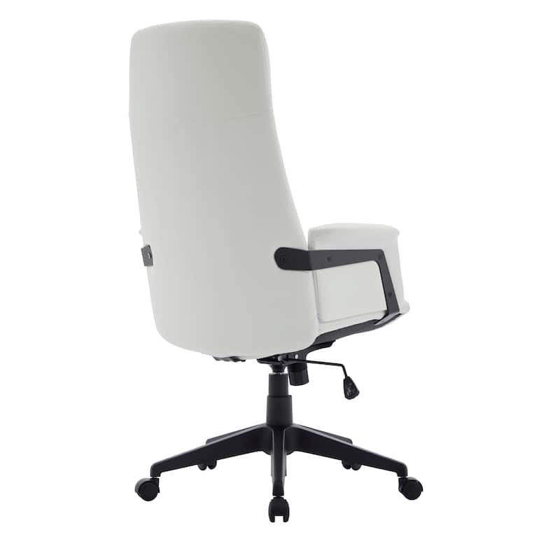 Infini Ergonomic Modern High Back Leather Executive Office Chair with Adjustable Height, Swivel, Padded Armrests & Iron Base