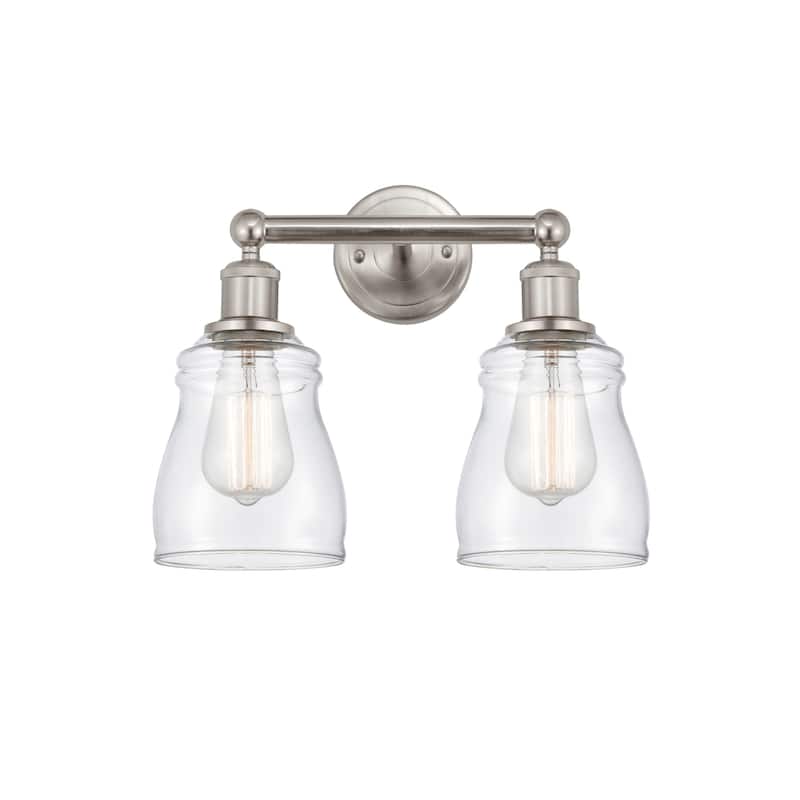 Innovations Lighting 616-2W-12-14 Ellery Vanity Ellery 2 Light 14" - Brushed Satin Nickel / Clear
