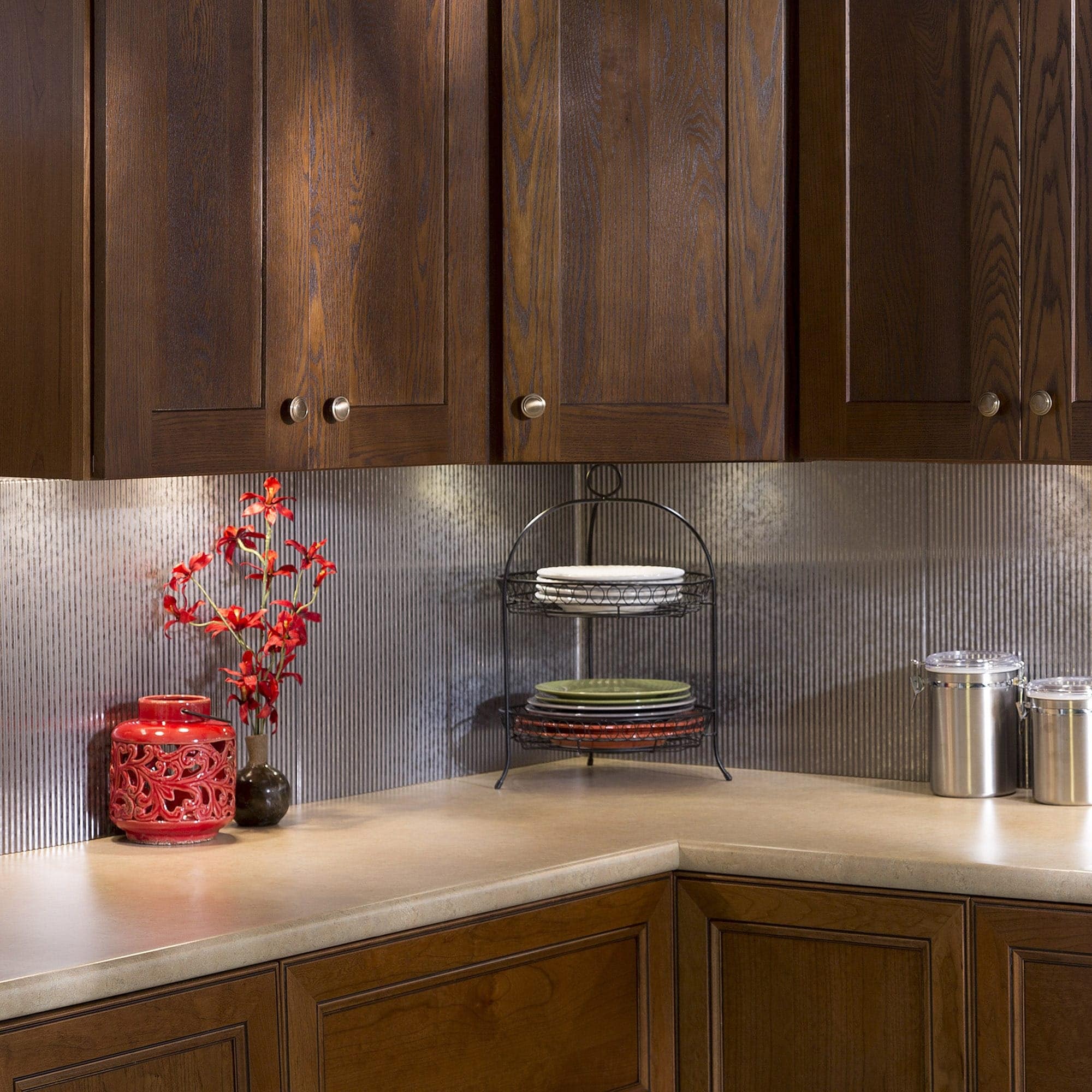 Fasade Rib Backsplash In Galvanized Steel 15 Square Foot Kit Overstock 10319647 Fasade Rib Backsplash In Galvanized Steel 15 Square Foot Kit Overstock 10319647
