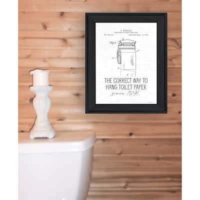 TrendyDecor4U Contemporary "Correct Way to Hang Toilet Paper" Framed Print Wall Art