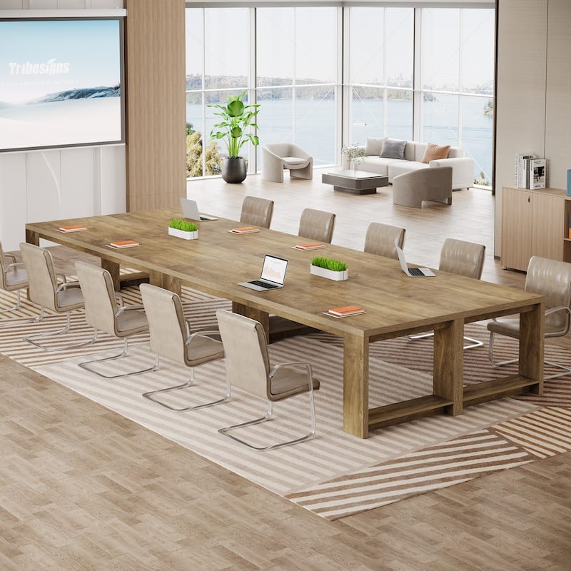 7 ft Modern Rectangle Conference Table for 6 to 8 People - 86.6" L x 27.6" W x 29.5" H