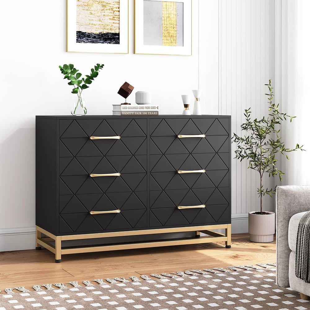 6/8 Drawer Dresser for Bedroom, Large Modern Storage Chest for Closet
