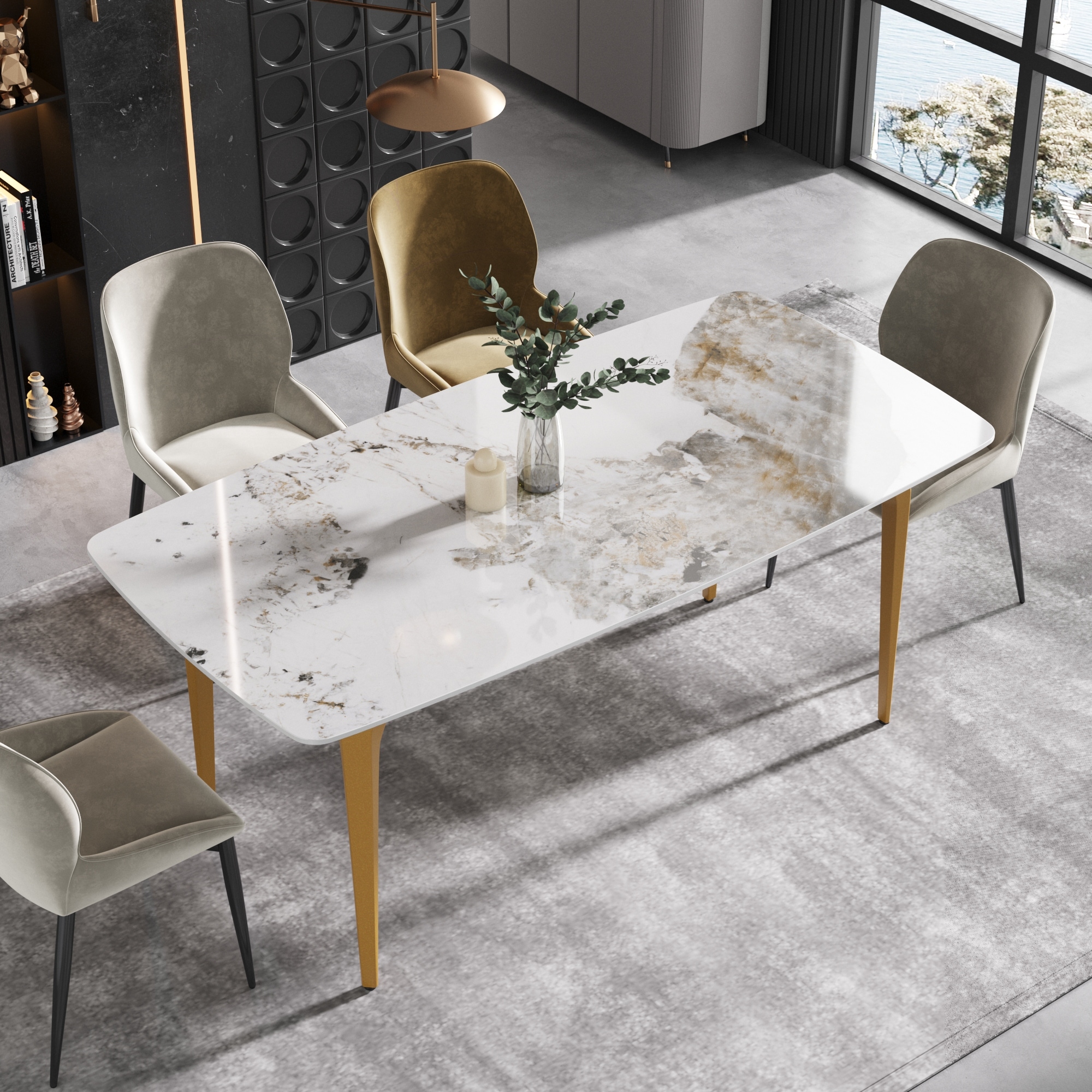 Marble top dining table store price