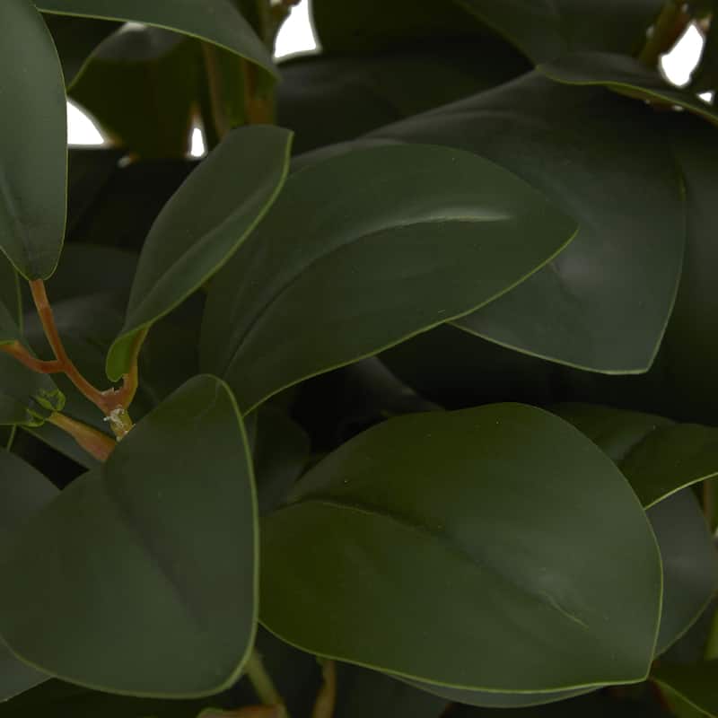 Green Faux Foliage Eucalyptus Artificial Plant with Realistic Leaves and Metal Stand and Black or White Pot