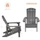 preview thumbnail 94 of 102, BONOSUKI Patio Adirondack Chair w/Cupholder,Weather Resistant-Set of 4