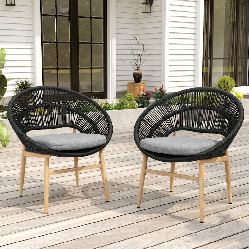 Christopher Knight Home - James Patio Iron Dinning Chairs (Set of 2)