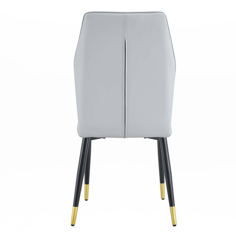 4PCS PU Dining Chairs - Light Gray