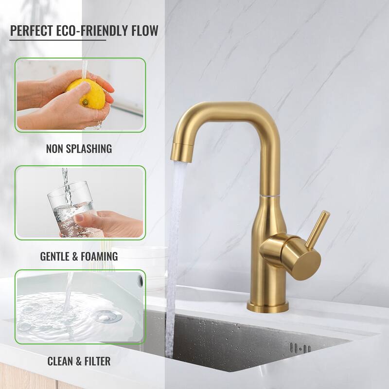 WOWOW Single Handle Bar Faucet With Swivel Spout
