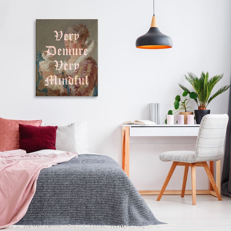 Stupell Demure & Mindful Classic Canvas Wall Art Design By Lil' Rue