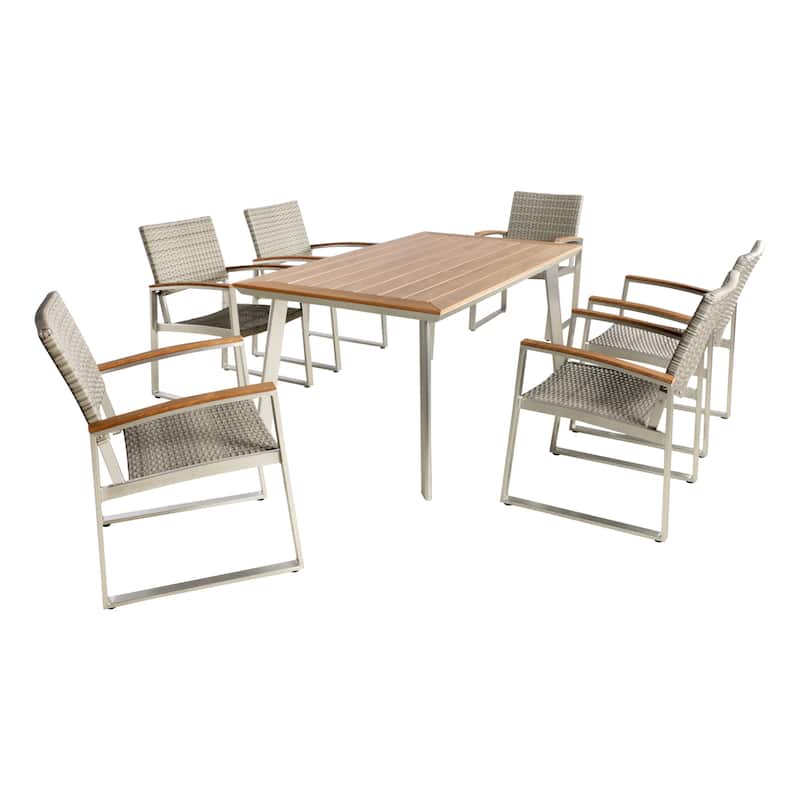 Leeds Aluminum 7-piece Dining Set by Christopher Knight Home
