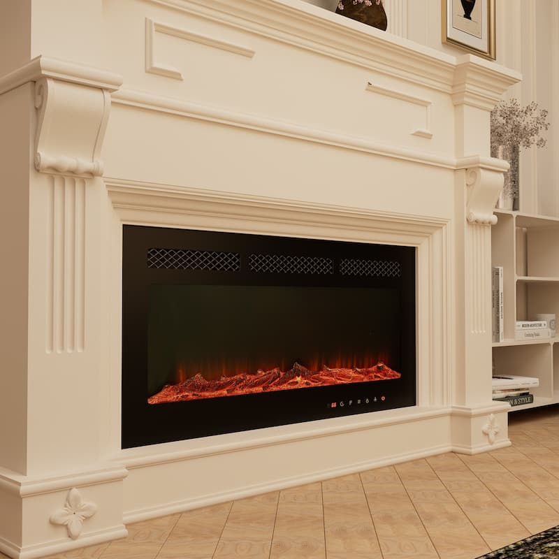Clihome 36" Built-in Wall-Mounted Recessed Electric Fireplace - 36 in.