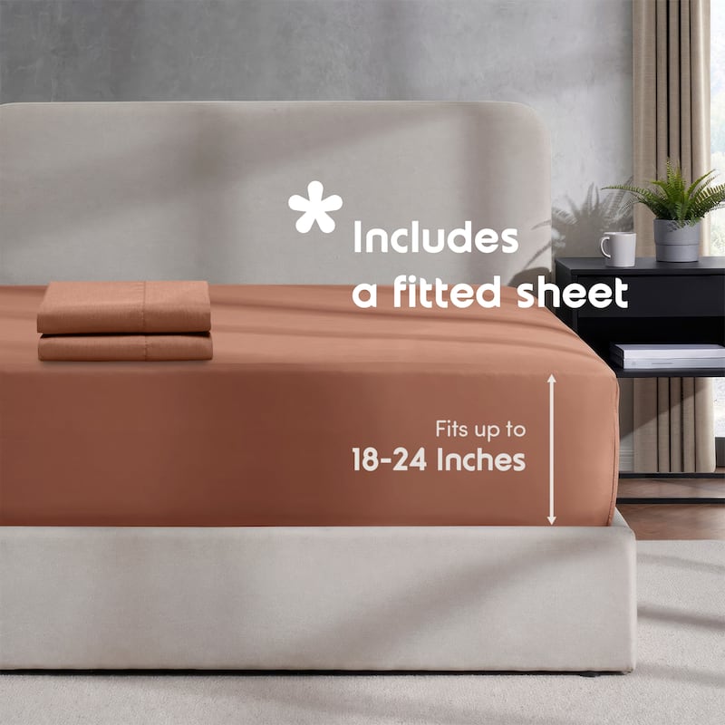 Emperyan Duvet Cover With Fitted Sheet Soft Double Brushed Bedding Set