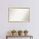 preview thumbnail 31 of 29, Beveled Wood Bathroom Wall Mirror - Svelte Polished Gold Frame