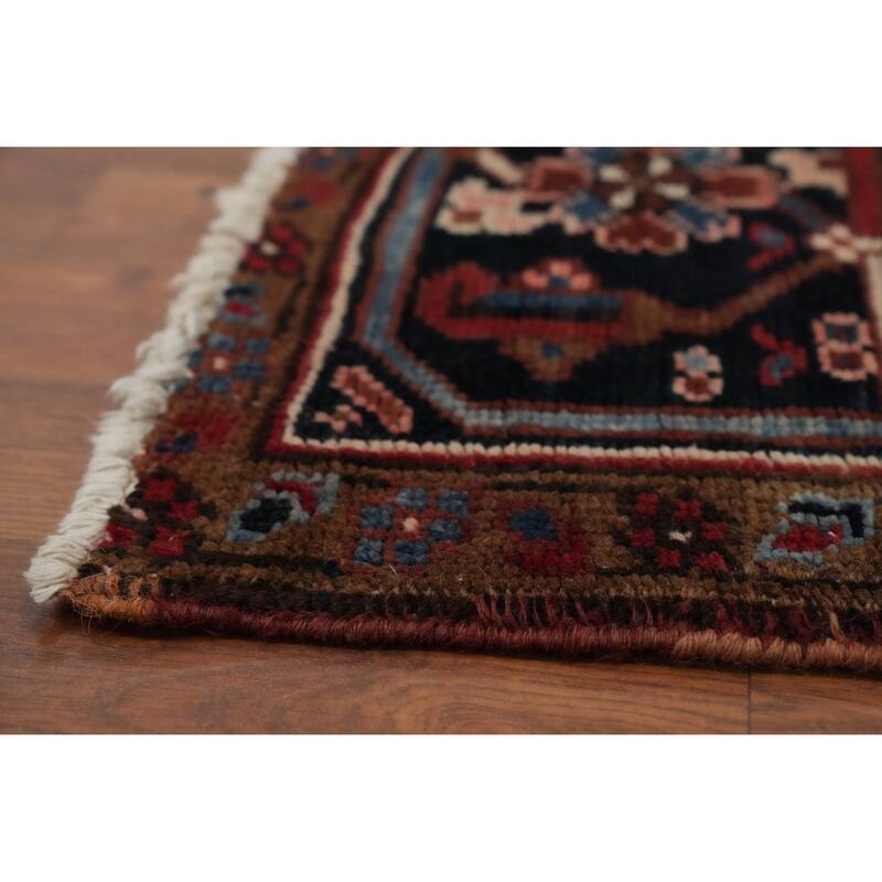 Hand Knotted Oriental 100% Wool Carpet Traditional Medallion Red Heriz Area Rug - 9' 9'' X 7' 1''
