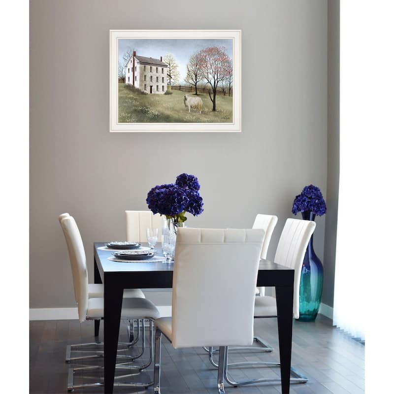 TrendyDecor4U Farmhouse "Spring at White House Farm" Framed Print Wall Art by Billy Jacobs