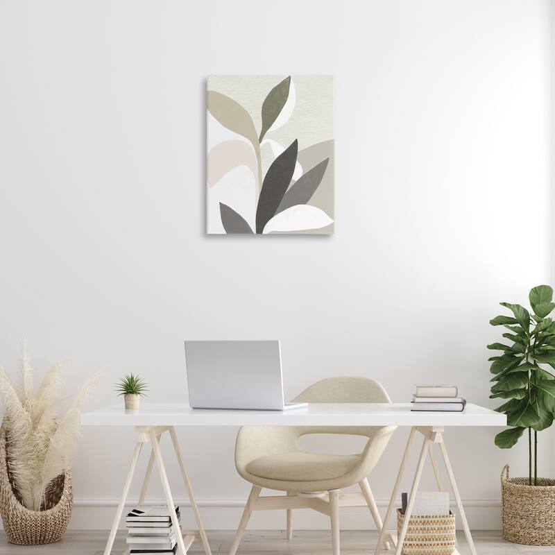 Stupell Organic Soft Leaf Shapes Canvas Wall Art Design By June Erica Vess