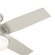 preview thumbnail 20 of 21, Hunter 44" Dempsey Low Profile Outdoor Ceiling Fan with LED Light Kit and Handheld Remote, Damp Rated, Contemporary, Industrial