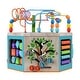 preview thumbnail 8 of 10, Teamson Kids Preschool Play Lab 7-in-1 Large Wooden Activity Station, Natural - 15.71" L x 16.1" W x 16.1" H