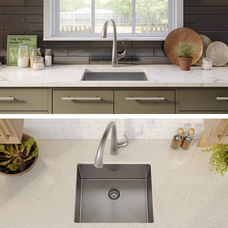Kraus Standart PRO 21" Undermount Single Basin Stainless Steel Kitchen