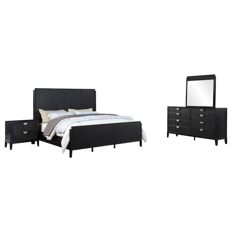 Brookmead Transitional Panel Bedroom Set Black